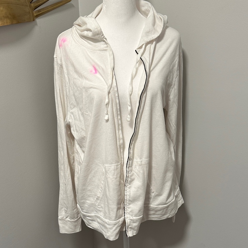 Sonoma White Lightweight Hoodie Womens Size XL
